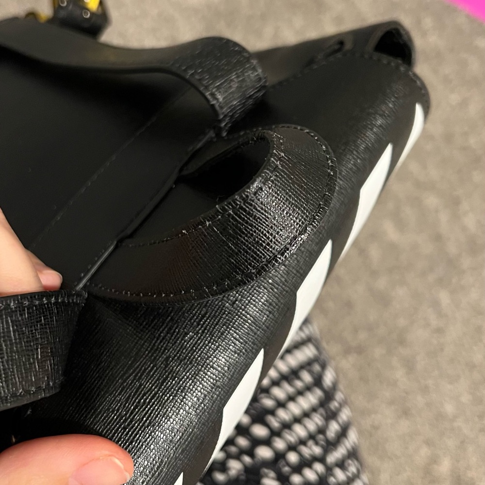 Off-White Black Leather Backpack - image 3